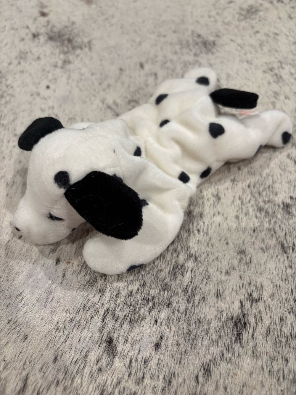 Ty Dalmatian Plush Dog Toy in White and Black